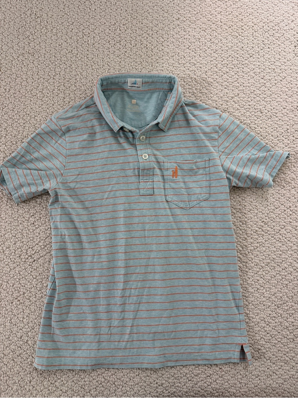 Johnnie-O Striped Polo Shirt with Chest Pocket - Casual Comfort